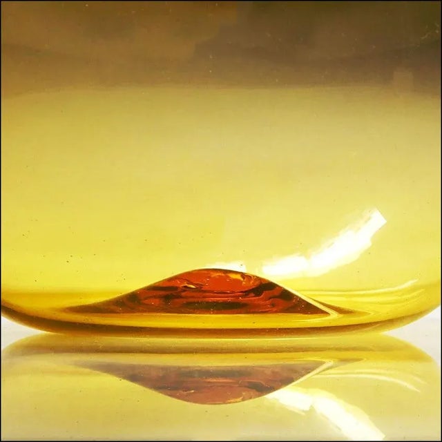 Glass 1920s Zecchin Cappellin Soffiati Italian Studio Art Glass Orb Vase For Sale - Image 7 of 12