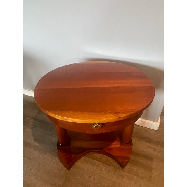 Vintage French Empire Style Mahogany Side Table For Sale - Image 9 of 9