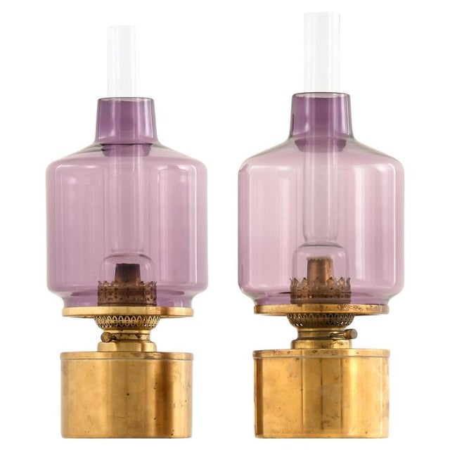 Oil Lamp Model L-47 attributed to Hans-Agne Jakobsson, 1950s, Set of 2 For Sale - Image 6 of 6