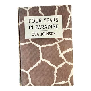 Vintage Giraffe Print 1st Edition "Four Years in Paradise" by Osa Johnson For Sale