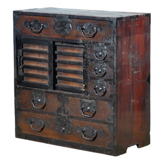 Japanese Tansu Chest of Drawers, 1890 For Sale