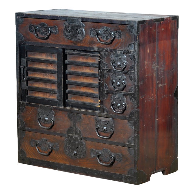 Japanese Tansu Chest of Drawers, 1890 For Sale