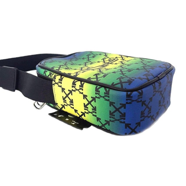 Modern Off White by Virgil Abloh Monogram Cross Body Multicolor & Black Bag Unisex New For Sale - Image 3 of 8