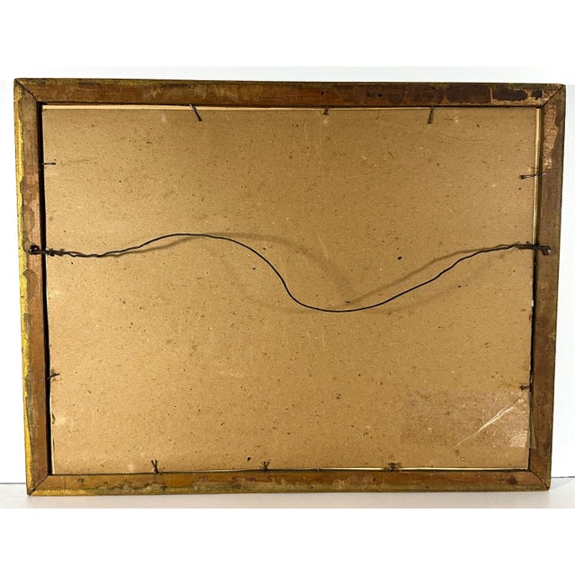 Wood Mid 20th Century Charlie Dye "Western Sunrise" Lithograph - Framed Art Deco Cowboy Print For Sale - Image 7 of 9