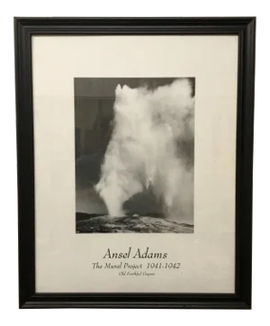 Ansel Adams Large Scale Print Old Faithful Geyser