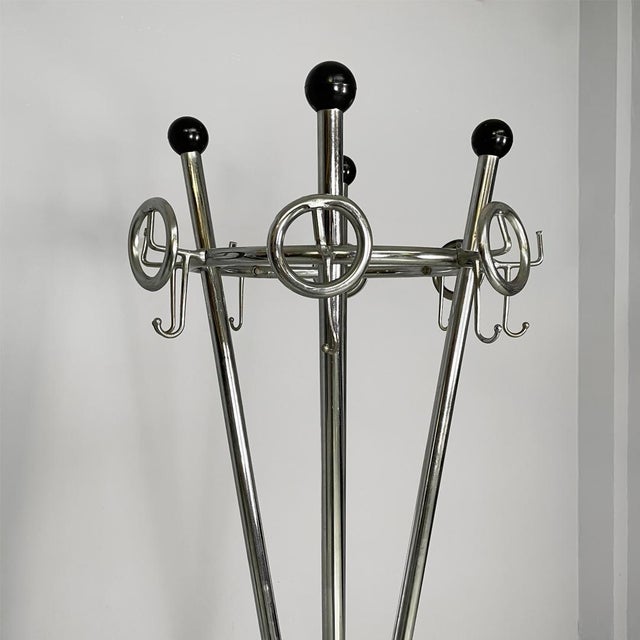 1960s Mid-Century Modern Italian Plastic and Metal Coat Rack, 1960s For Sale - Image 5 of 17