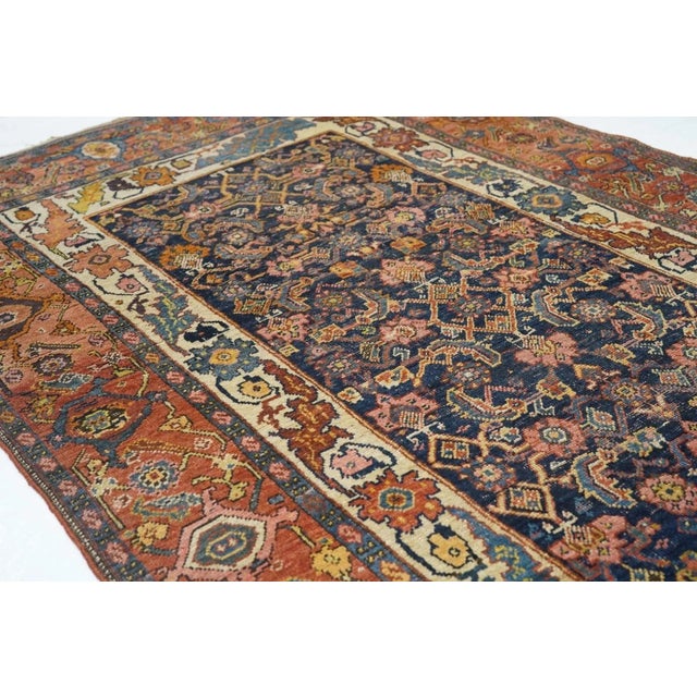 Brown Antique Bidjar Rug 4'7'' x 7'3'' For Sale - Image 8 of 11