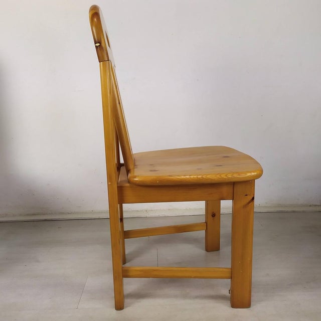 1980s Brutalist Pine Dining Chairs, Set of 4 For Sale - Image 5 of 18