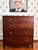 The restrained elegance and grace of this mahogany chest of drawers is a wonderful example of how British furniture makers...
