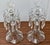 Vintage (1970's) Pair of Candle Holders have an Art Nouveau Style. Crystal Holders with Hanging Prisms. The Measurements:...