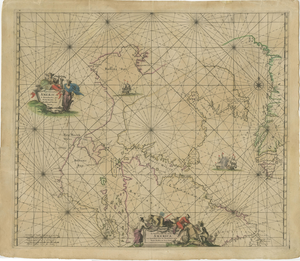 Sea Chart of Hudson Bay, Baffin Bay and Greenland by Frederick de Wit, 1690