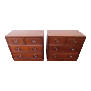 Hollywood Regency Low Dressers Bathroom Vanity a Pair