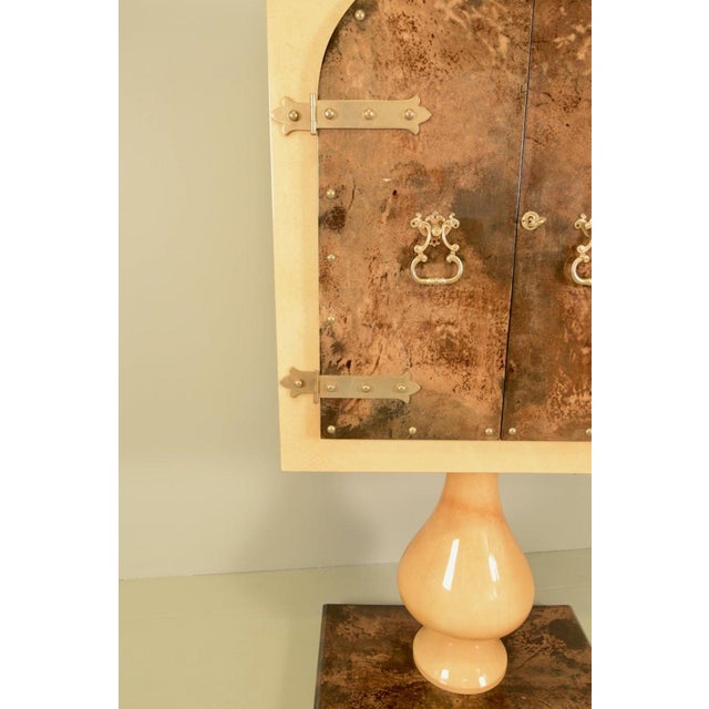 Wood Vintage Bar Cabinet by Aldo Tura, 1950 For Sale - Image 7 of 10