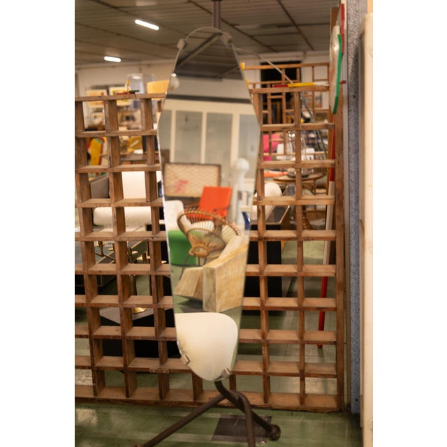 Mid-Century Modern Large Psyche Mirror from Maison Siegel, 1940 For Sale - Image 3 of 9