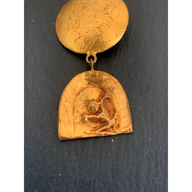 French Bronze Brooch "Pergatoire" by Line Vautrin For Sale In Atlanta - Image 6 of 8