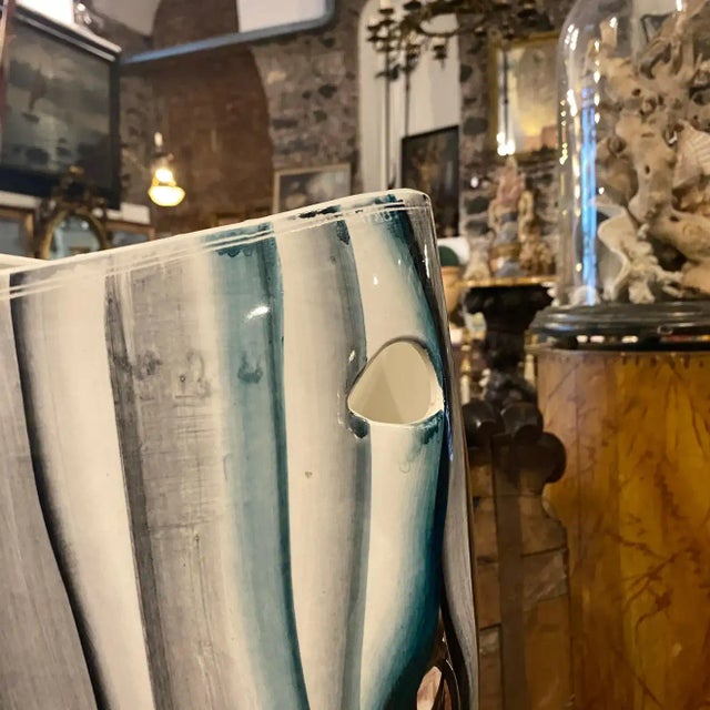 1950s Mid-Century Modern Ceramic Italian Umbrella Stand For Sale - Image 6 of 13