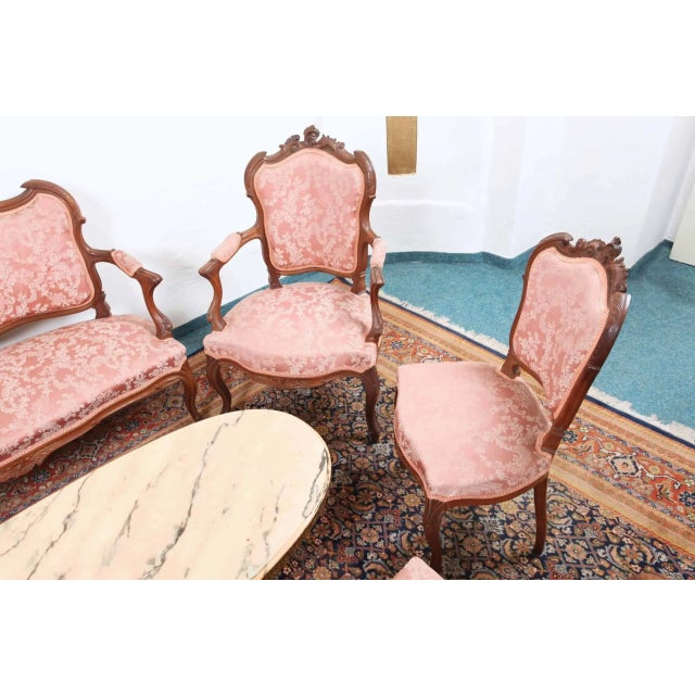 Louis XV Living Room Set, Set of 8 For Sale - Image 3 of 7
