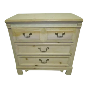 1980s Wash Wood Chest of Drawer by Stanley Co Three Drawer