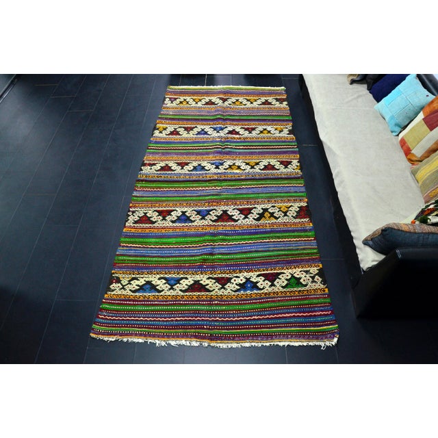 Vintage Turkish Handmade Kilim Rug For Sale - Image 11 of 11