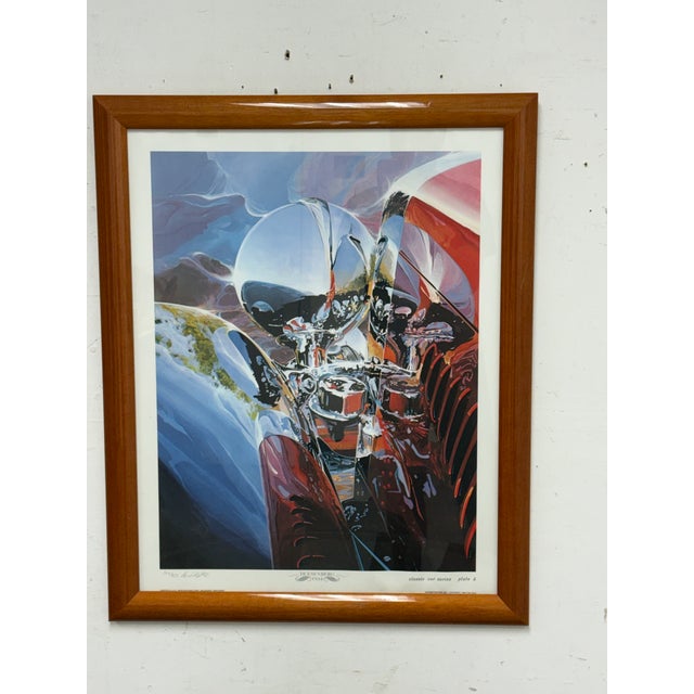 Circa 1988 Signed Tom Hale Classic Car Series Print, Framed For Sale - Image 4 of 12