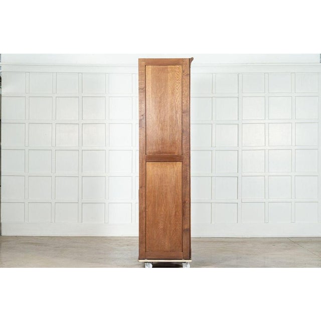 Wood English Oak Glazed Haberdashery Cabinet, 1900s For Sale - Image 7 of 18