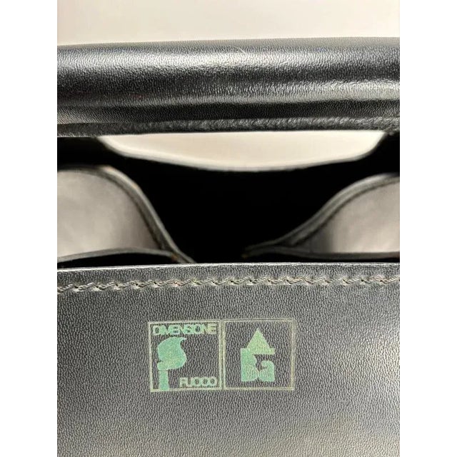 1980s Leather and Brass Dimensionefuoco Firewood Sack by Afra & Tobia Scarpa, Italy, 1980s For Sale - Image 5 of 11