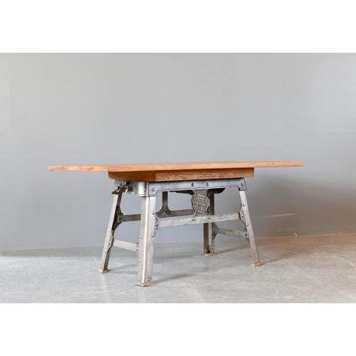 Industrial Large Industrial Dining Table by H Mc-G and Co LTD, 1920s For Sale - Image 3 of 13