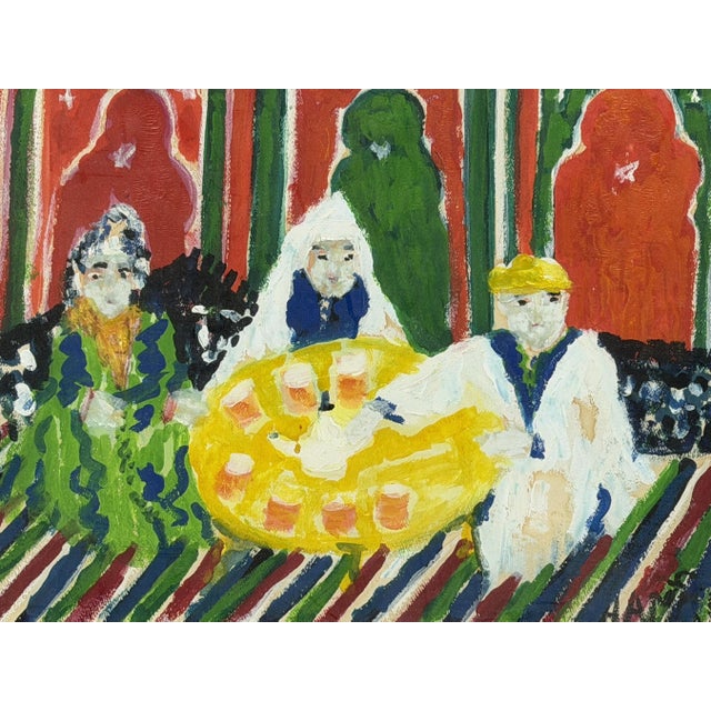 Paint Mohamed Hamri Moroccan Modernist Folk Art Painting, the Unique Singer, 1977 For Sale - Image 7 of 18