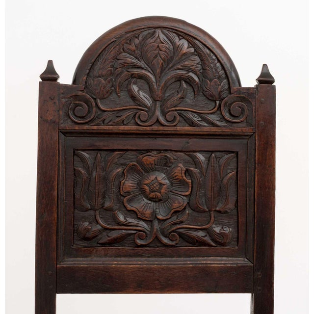 Set of Eight Jacobean Carved Oak Dining Chairs For Sale - Image 16 of 16