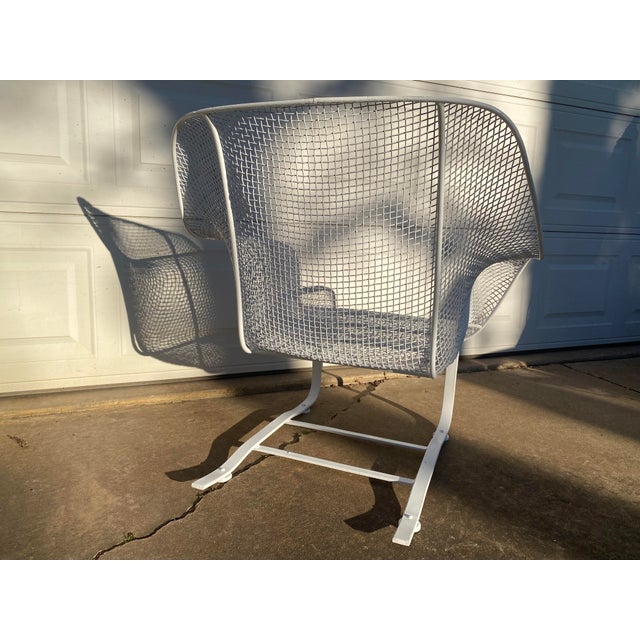 Rare Vintage Woodard Sculptura Low Wide Springer Lounge Armchair 1950s, Attributed For Sale - Image 9 of 9