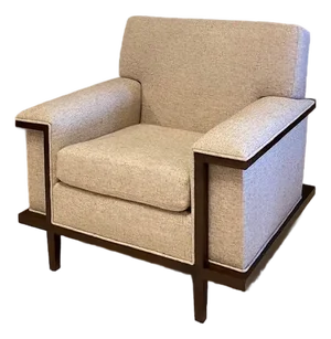 Craftsman Mid-Century Wood-Accented Lounge Chair