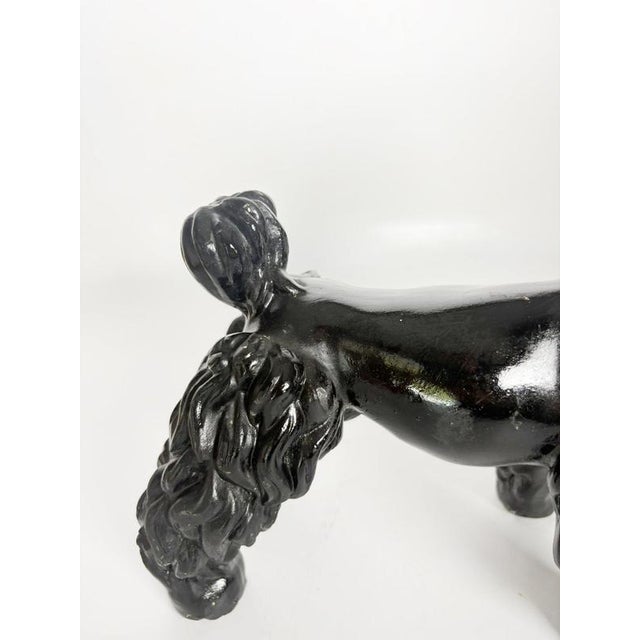 Patinated Plaster Poodle Sculpture, France, 1970s For Sale - Image 13 of 14