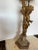 Gold Antique Italian Gilt and Silver Carved Wood Angel Lamp For Sale - Image 8 of 11