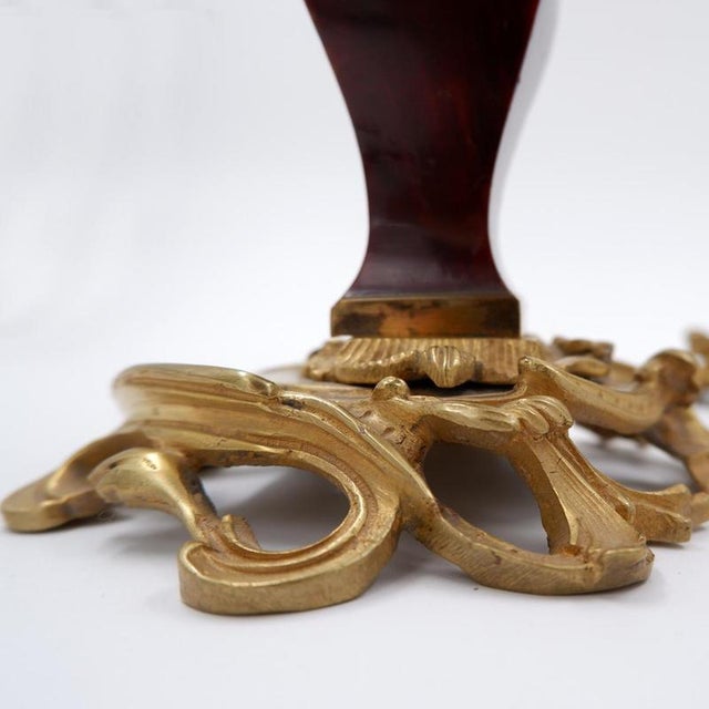Brown Napoleon III Style Gilt Bronze Candleholders, Set of 2 For Sale - Image 8 of 13