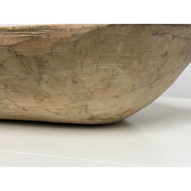 Handcrafted Wood Dough Bowl, Vintage For Sale - Image 10 of 12