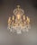 1950s 1950s Empire Brass Chandelier Crystal Lustre Ceiling Light For Sale - Image 5 of 12