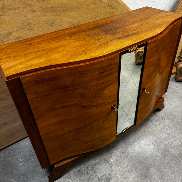 Art Deco Sideboard with Mirror, 1960s, in Very Good conditions. Designed 1960 to 1969