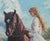 Original oil painting by Sean Wu, The Girl in the White Dress and Her Steed