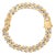 Contemporary 14K Yellow Gold Plated .925 Sterling Silver 1/2 Cttw Diamond Cuban Curb Chain Bracelet (I-J Color, I3 Clarity) - 8.5" Inches For Sale - Image 3 of 5