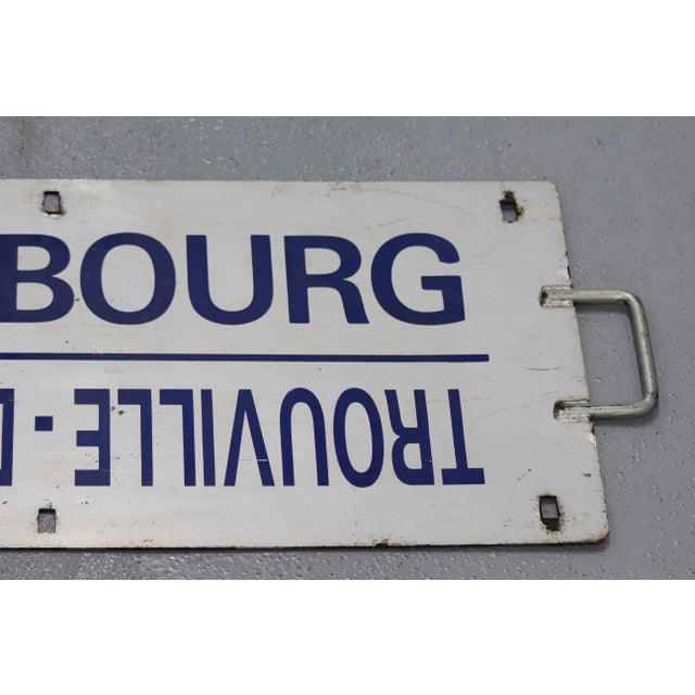 Vintage Metal Enamel Sign from Deauville Paris, 1970s For Sale - Image 15 of 18