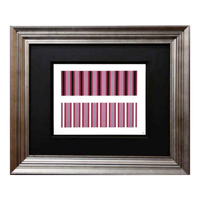 Modern Josef Albers Original Silkscreen 1963 [XIII-2b] Limited Ed. W/Archival Frame For Sale
