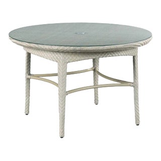 Marigot Outdoor Café Table, Floral Gray Finish For Sale