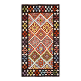 Pasargad Home Kilim Multi Wool Area Rug- 3' 5'' X 6' 6'' For Sale
