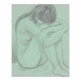 James Bone Pensive Female Nude Drawing For Sale