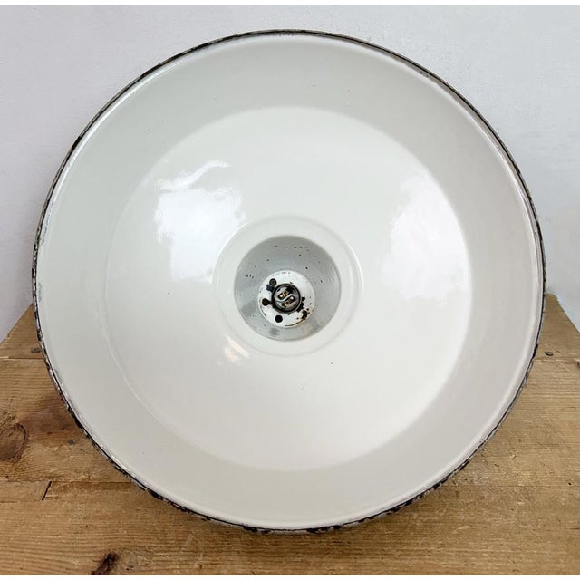 Industrial Grey Enamel Pendant Lamp from Thorlux, 1960s For Sale - Image 17 of 18