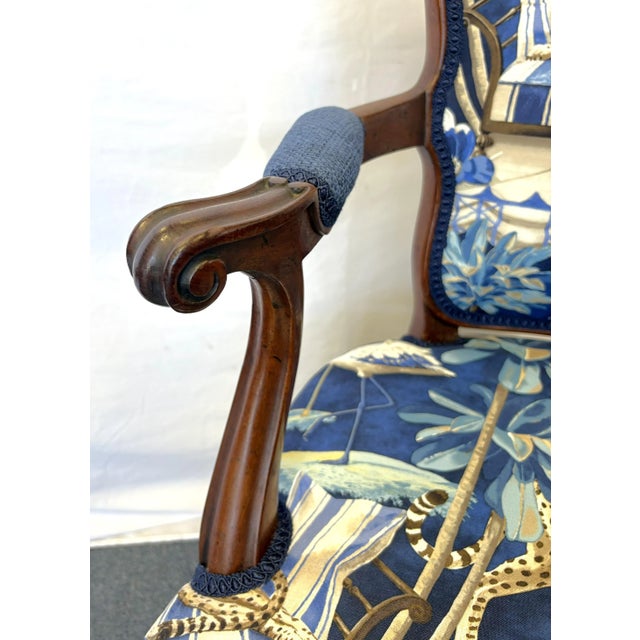 Early 1900's French Boudoir Fruitwood Armchair With New Statement Upholstery For Sale - Image 14 of 18
