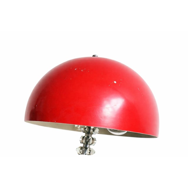 Vintage Hungarian Red Mushroom Table Lamp by Szarvasi, 1970s For Sale - Image 6 of 10