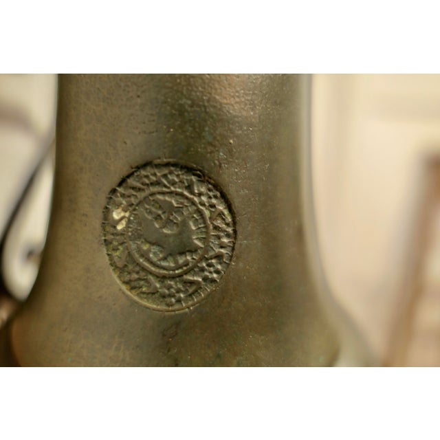 Metal Antique Black Wrought Iron Alpine Front Door Bell, 1890s For Sale - Image 7 of 7