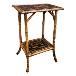 19th Century English Bamboo Side Table For Sale