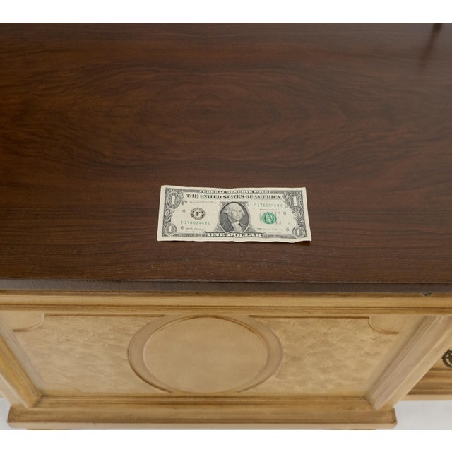 Kargers Rosewood Brass Gallery Top Fitted Drawers Sideboard Buffet Credenza MINT For Sale - Image 9 of 18